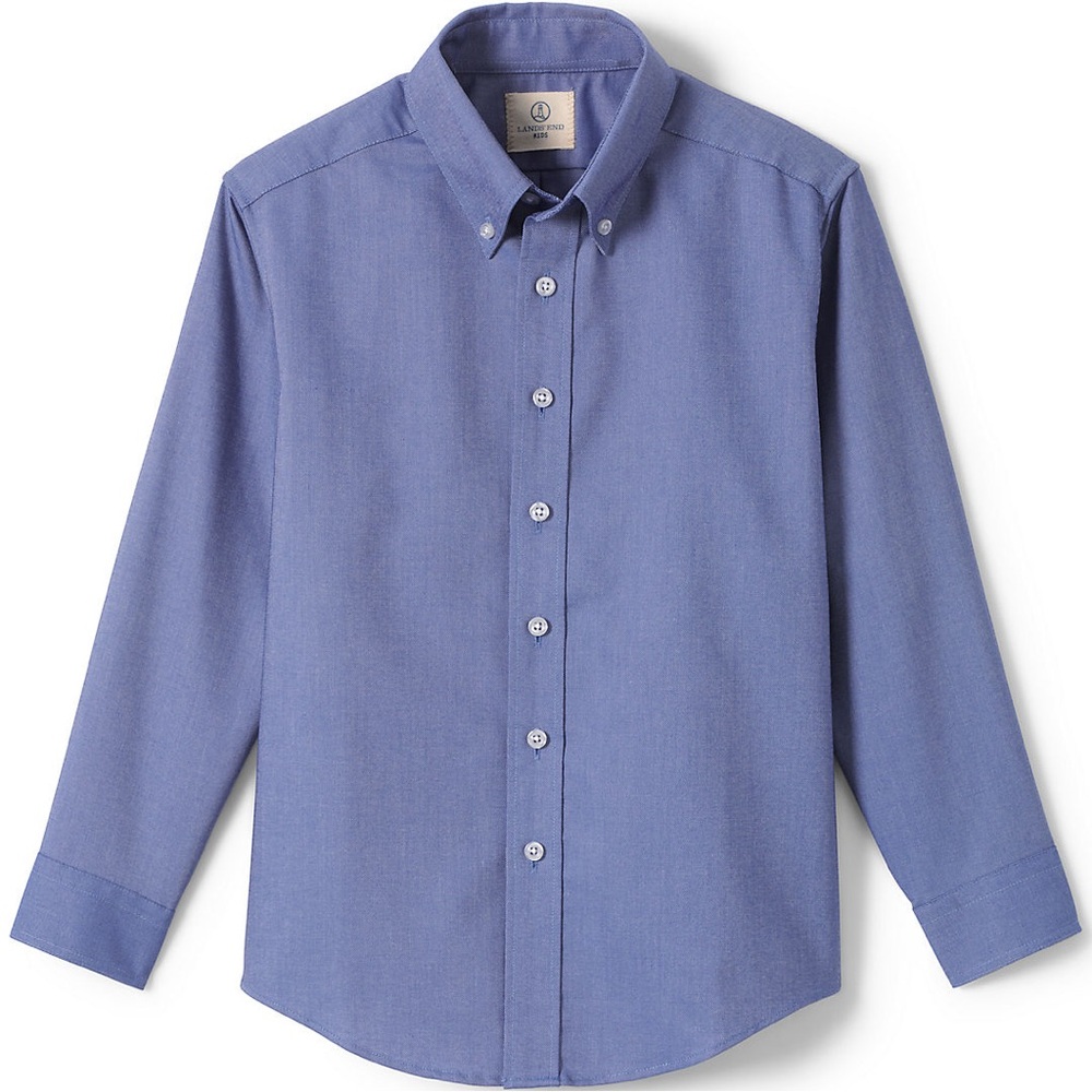 Lands' End French Blue Dress Shirt Classic Style